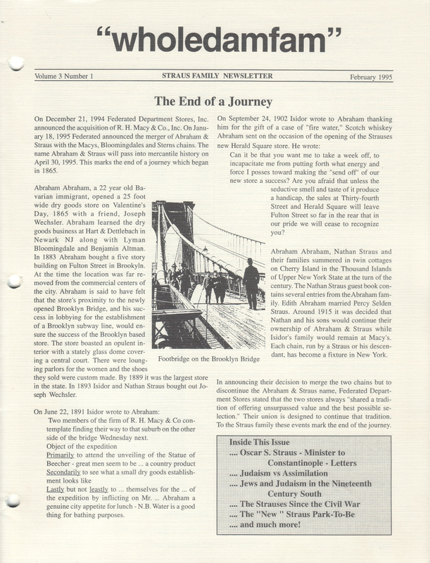 Newsletter February 1995