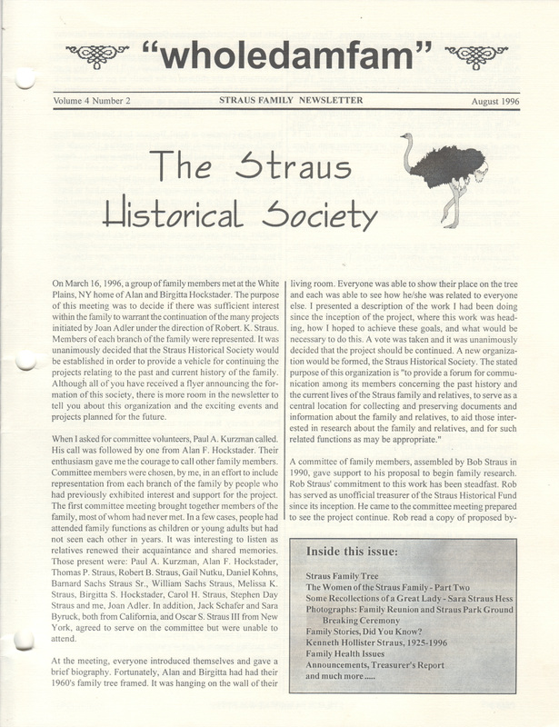 Newsletter August 1996