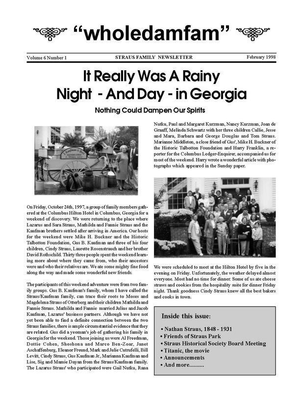 Newsletter February 1998