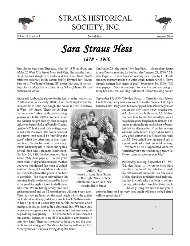 Newsletter August 2006